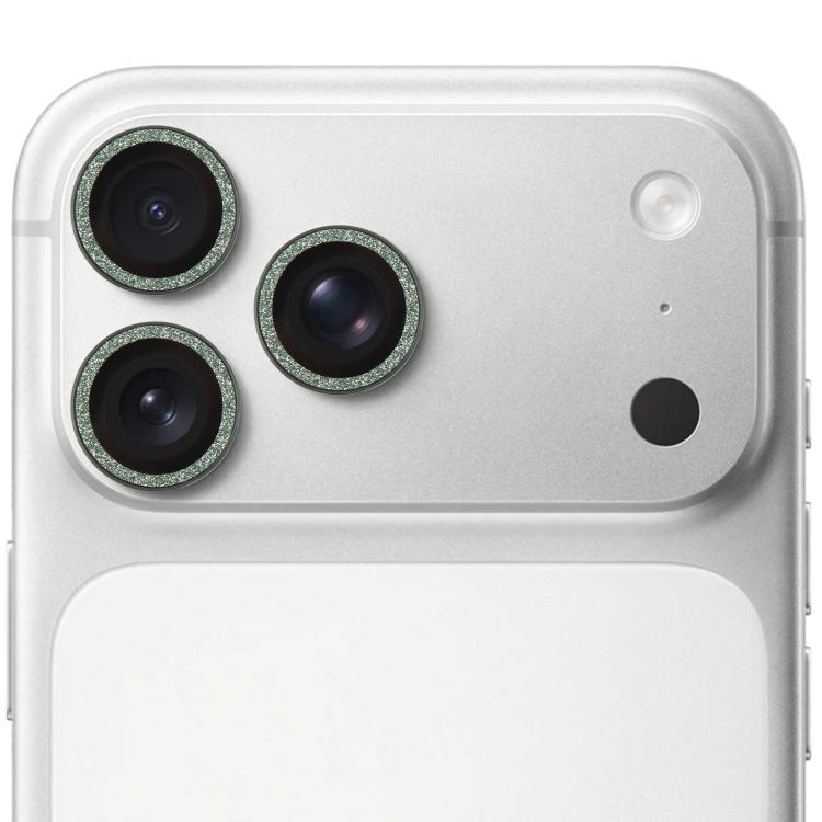 For iPhone 17 Pro Glitter Camera Lens Protector Ring Film(Green)