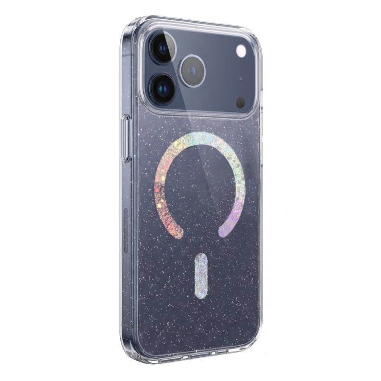 For iPhone 17 Pro Glitter Magnetic TPU Phone Case(Stars)