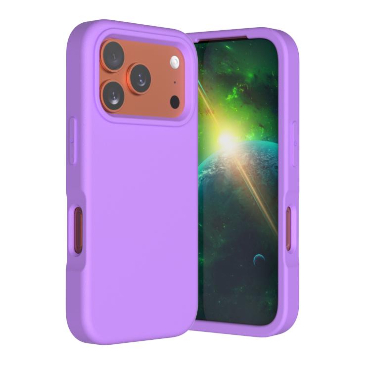 For iPhone 17 Pro Guard Screen EVA Shockproof Phone Case(Purple)