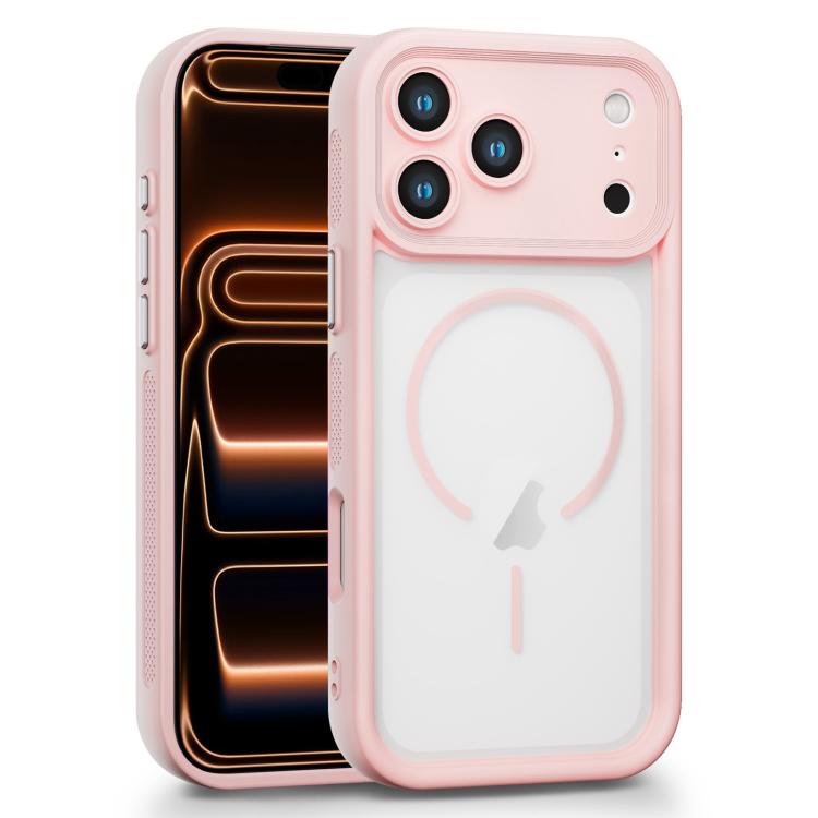 For iPhone 17 Pro Heavenly Eye Magnetic TPU Hybrid PC Phone Case(Pink)