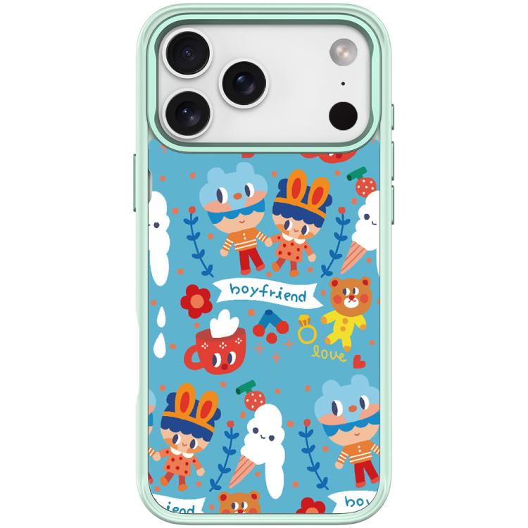 For iPhone 17 Pro Ice Cream Pattern Magnetic Phone Case(Light Green)