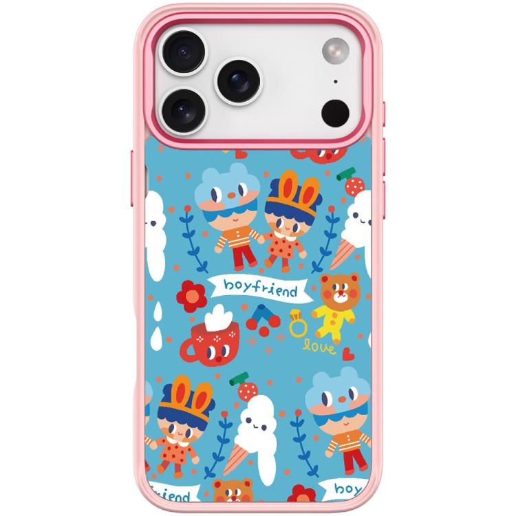 For iPhone 17 Pro Ice Cream Pattern Magnetic Phone Case(Pink)