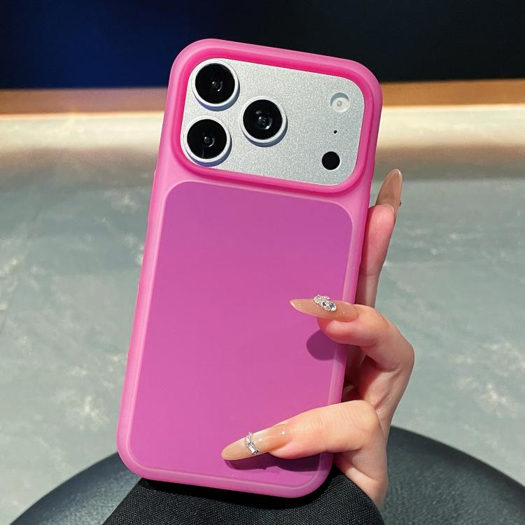 For iPhone 17 Pro Ice Cream Skin Feel Liquid Silicone Phone Case(Rose Red)