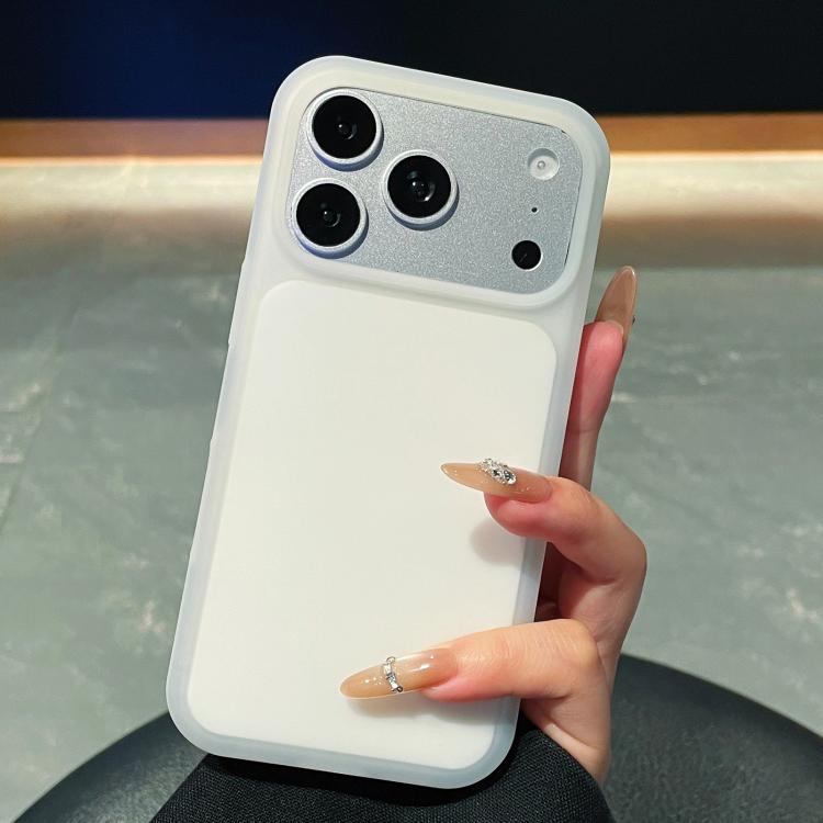 For iPhone 17 Pro Ice Cream Skin Feel Liquid Silicone Phone Case(White)