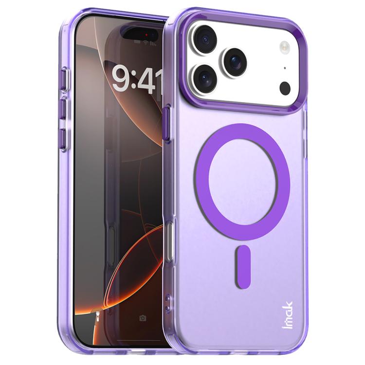 For iPhone 17 Pro IMAK Candy Series Shockproof MagSafe Phone Case(Purple)