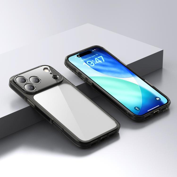 For iPhone 17 Pro iPAKY Aurora Series Shockproof PC + TPU Protective Phone Case(Transparent Black)