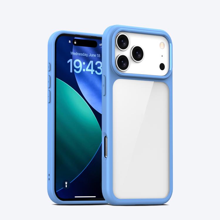 For iPhone 17 Pro iPAKY Bright Color Series Shockproof PC+TPU Phone Case(Blue)