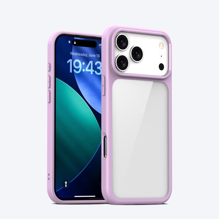 For iPhone 17 Pro iPAKY Bright Color Series Shockproof PC+TPU Phone Case(Pink)