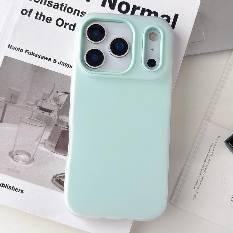 For iPhone 17 Pro Jelly Color Matte Feel PC Hybrid TPU Phone Case(Light Blue)
