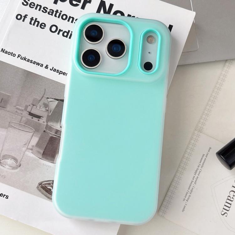 For iPhone 17 Pro Jelly Color Matte Feel PC Hybrid TPU Phone Case(Mint Green)