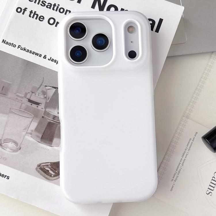 For iPhone 17 Pro Jelly Color Matte Feel PC Hybrid TPU Phone Case(White)