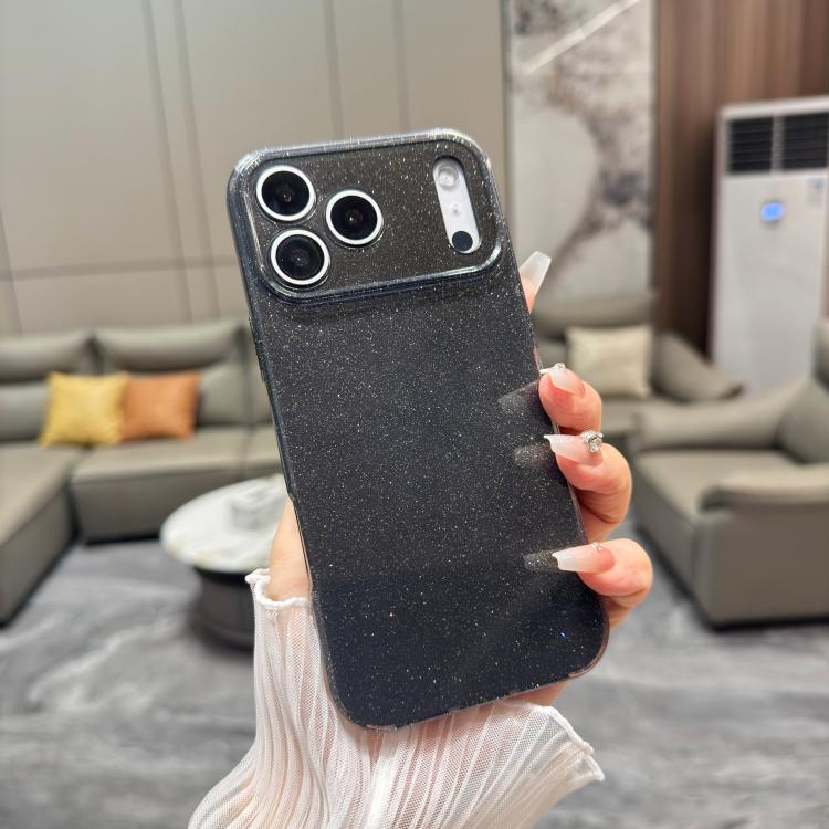 For iPhone 17 Pro Jelly Glitter Solid Color TPU Phone Case(Black)
