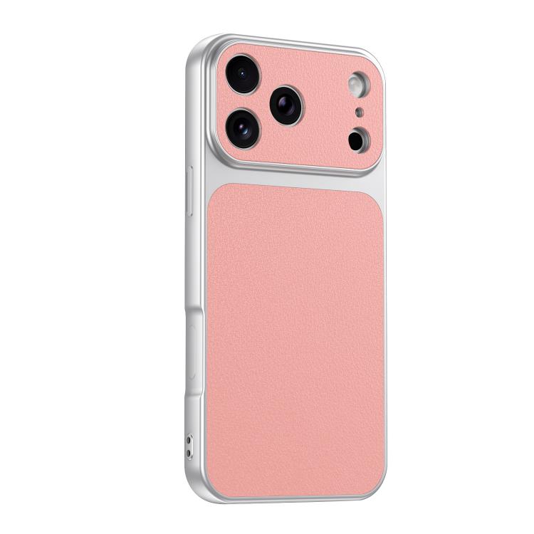 For iPhone 17 Pro Lambskin Series Skin Feel Shockproof Phone Case(Pink)