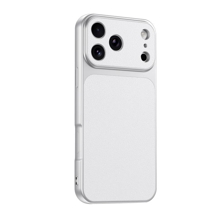 For iPhone 17 Pro Lambskin Series Skin Feel Shockproof Phone Case(Silver)