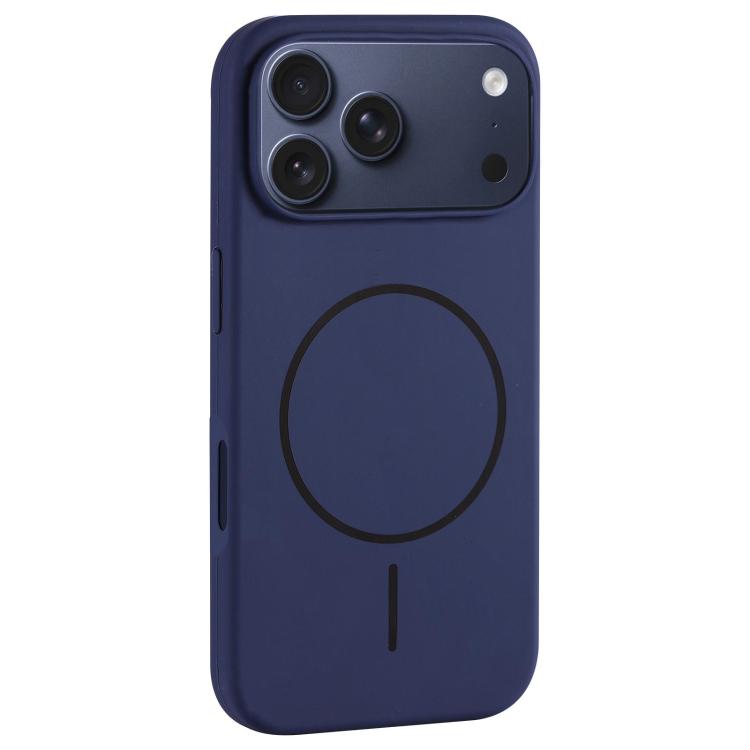For iPhone 17 Pro Large Hole Camera MagSafe Liquid Silicone Full Coverage Phone Case(Royal Blue)