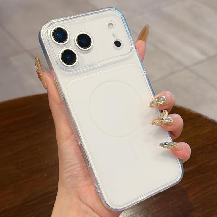 For iPhone 17 Pro Large Window Precision Hole Translucent Frosted TPU Phone Case(White)