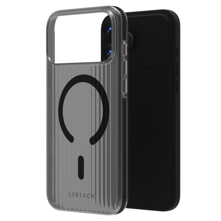 For iPhone 17 Pro LeReach TOC Icicle Series Ice Mist Double-Sided Non-Slip Magnetic Phone Case(Black)