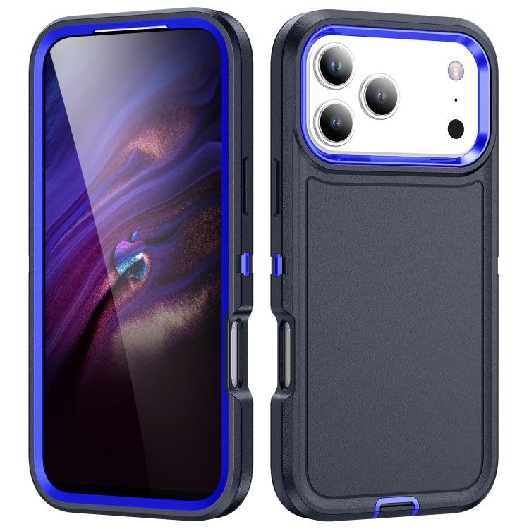 For iPhone 17 Pro Life Waterproof Rugged Phone Case(Dark Blue + Royal Blue)