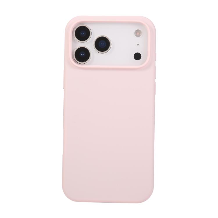 For iPhone 17 Pro Liquid Silicone Phone Case(Grey Pink)