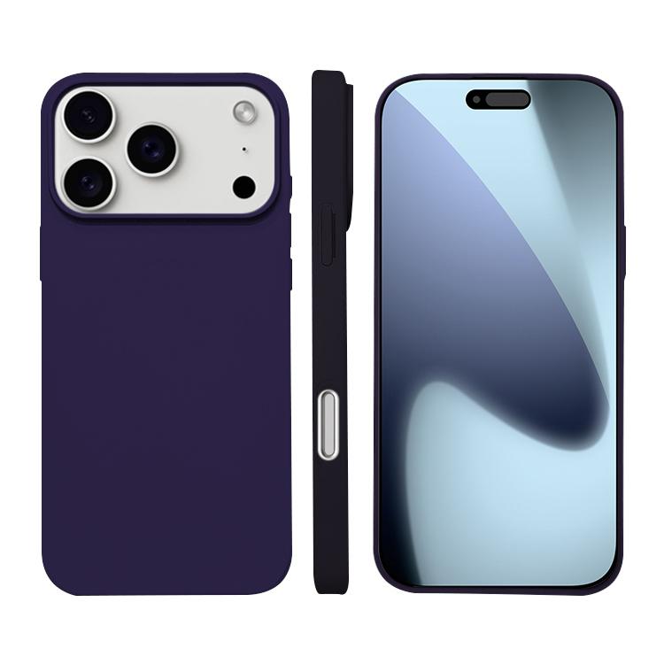 For iPhone 17 Pro Liquid Silicone Phone MagSafe Case(Dark Purple)