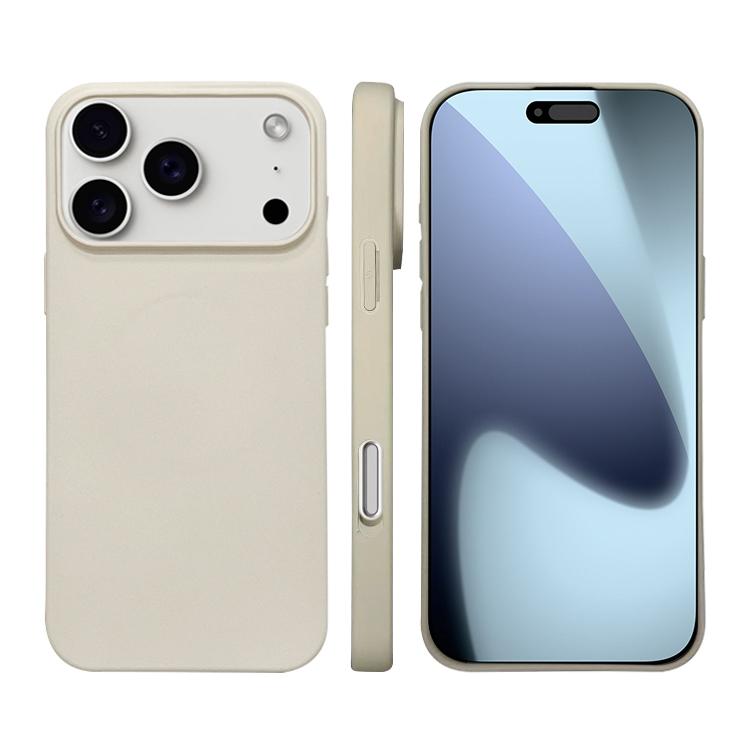 For iPhone 17 Pro Liquid Silicone Phone MagSafe Case(White)