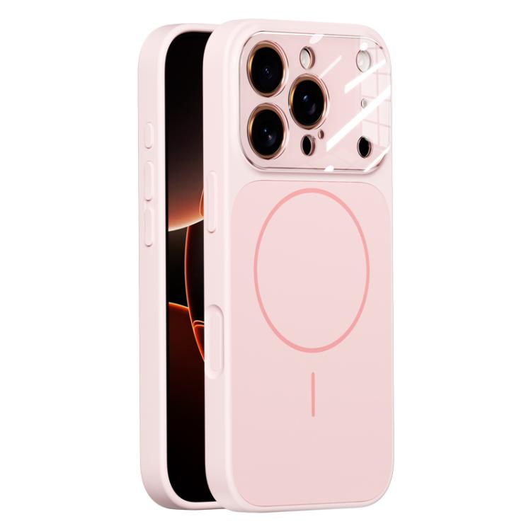 For iPhone 17 Pro Liquid Silicone Transform 17 Series Magnetic Phone Case(Pink)