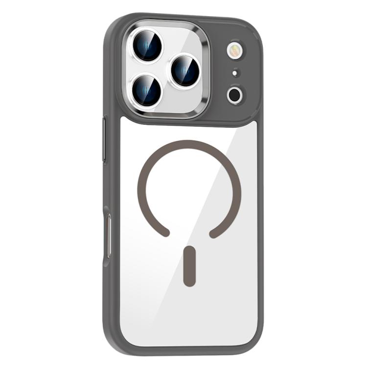 For iPhone 17 Pro MagSafe Anti-fingerprint Highly Transparent PC Phone Case(Titanium Grey)