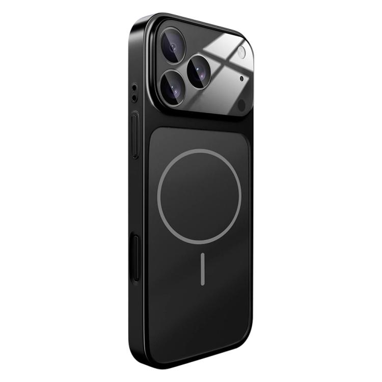 For iPhone 17 Pro Max Change to 17 Big Lens Window Frosted MagSafe Phone Case(Black)