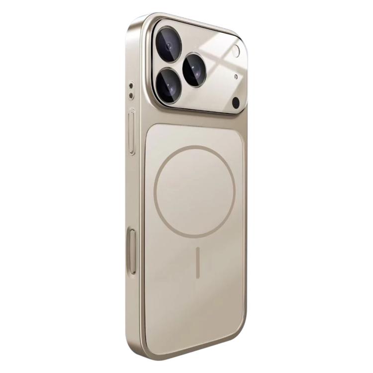 For iPhone 17 Pro Max Change to 17 Big Lens Window Frosted MagSafe Phone Case(Gray)