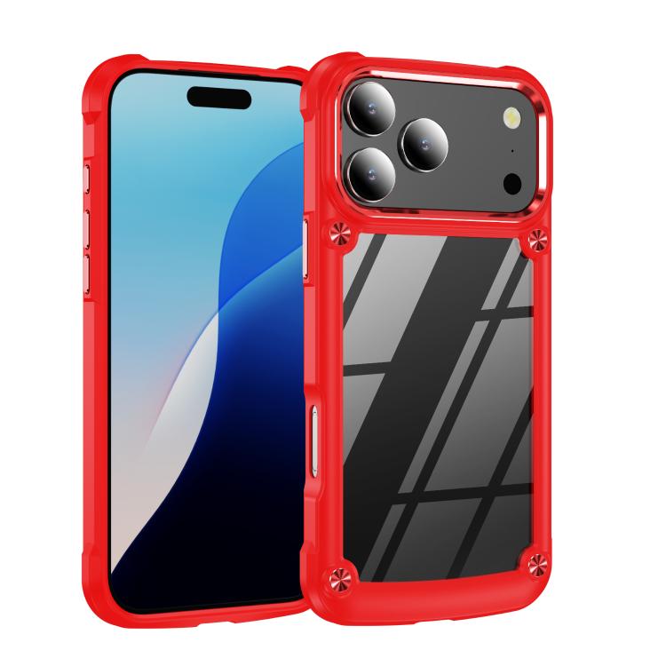 For iPhone 17 Pro Max TPU + PC Lens Protection Phone Case(Red)