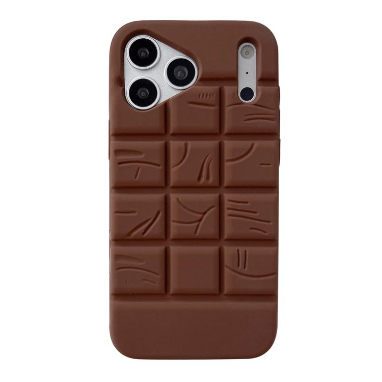 For iPhone 17 Pro Melted Chocolate Silicone Phone Case(Brown)