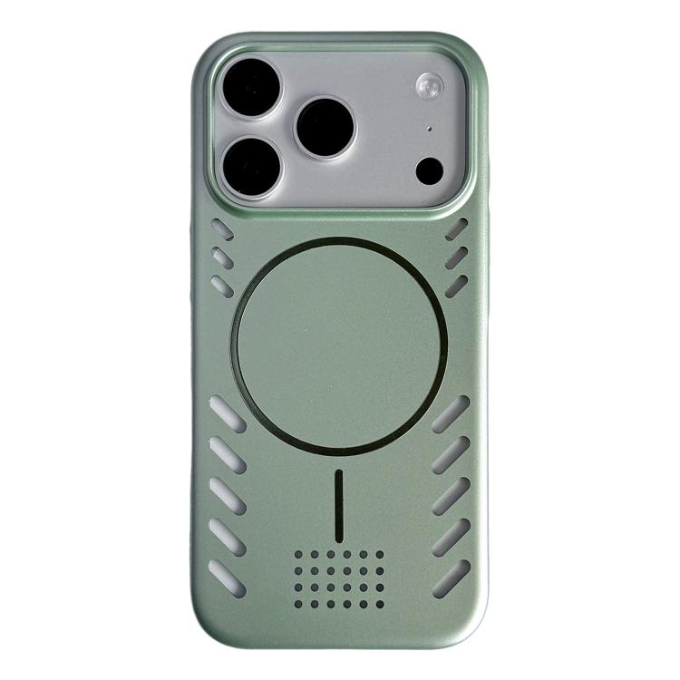 For iPhone 17 Pro Metallic Paint Cooling PC Magnetic Phone Case(Starry Orange)