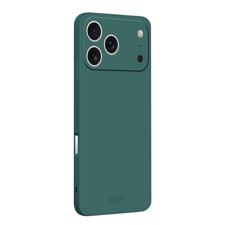 For iPhone 17 Pro MOFI Caring Soft Shell Liquid Silicone Skin Feel Phone Case(Dark Green)