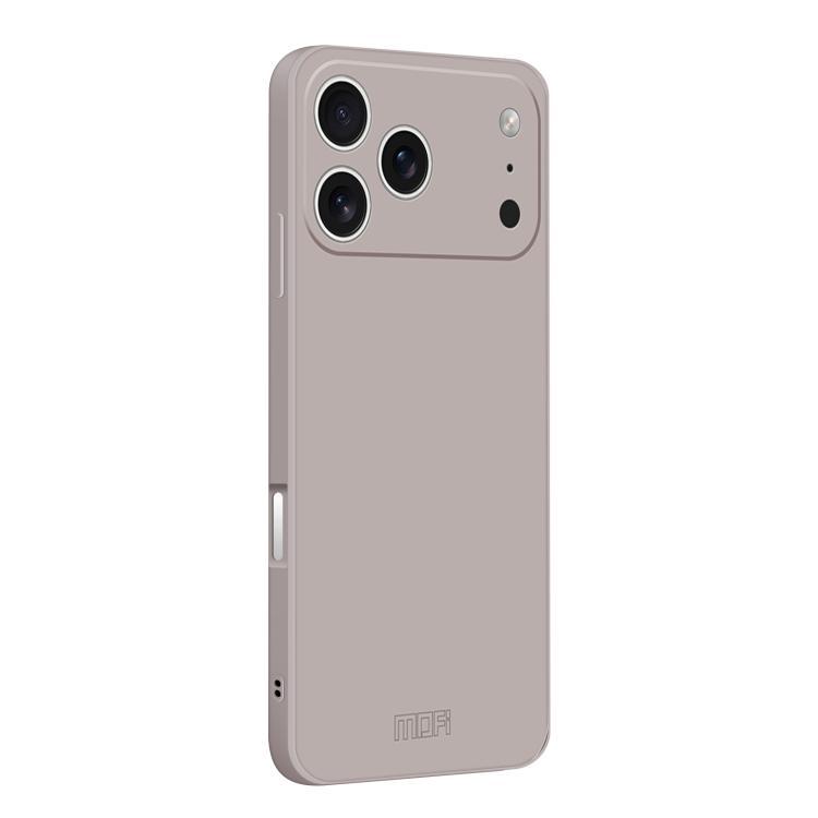 For iPhone 17 Pro MOFI Caring Soft Shell Liquid Silicone Skin Feel Phone Case(Titanium Gray)