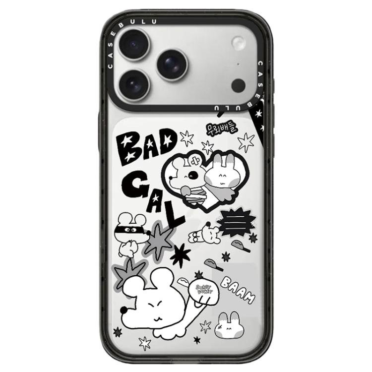 For iPhone 17 Pro Mouse Series Camera Control Button Transparent Acrylic Phone Case(Bad Gal)