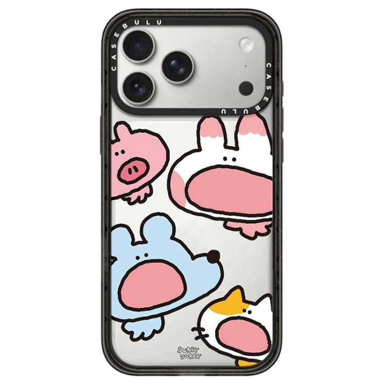 For iPhone 17 Pro Mouse Series Camera Control Button Transparent Acrylic Phone Case(Puzzled Face)