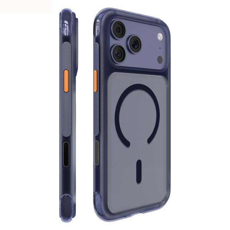 For iPhone 17 Pro Mutural AirShield Series Magnetic Phone Case(Navy Blue)