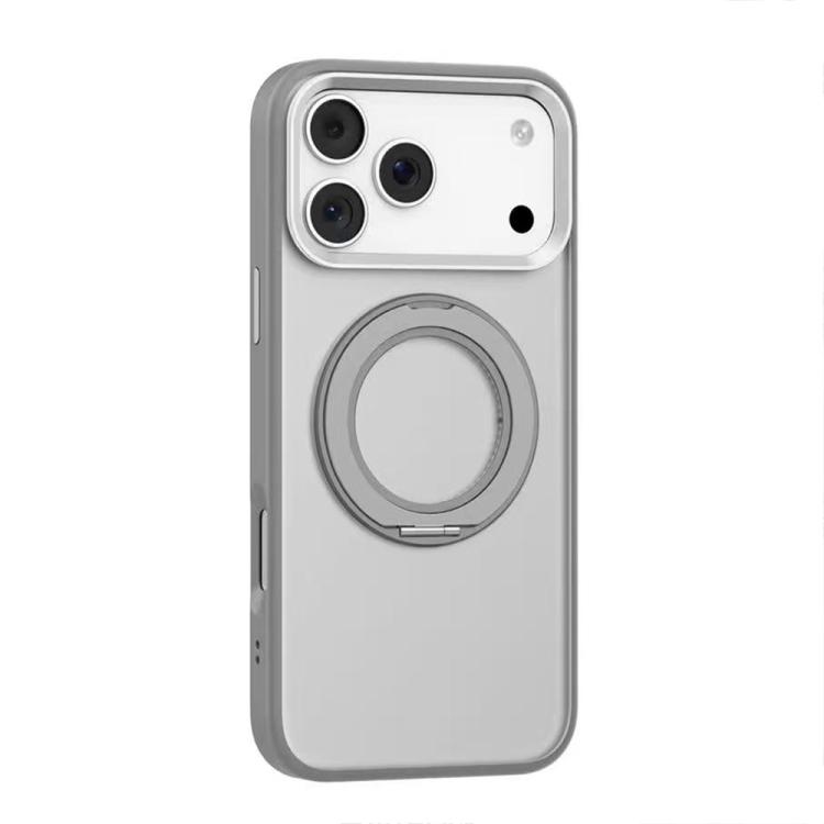 For iPhone 17 Pro Mutural Armor Series MagSafe Magnetic Holder Phone Case(Grey)