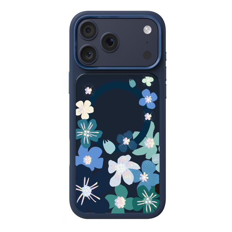 For iPhone 17 Pro Mutural Flora Story Series Magnetic Phone Case(Midnight Blooms)