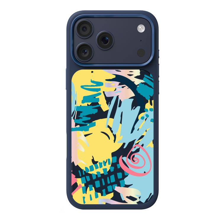 For iPhone 17 Pro Mutural Graffiti Series Magnetic Phone Case(Abstract Blue)