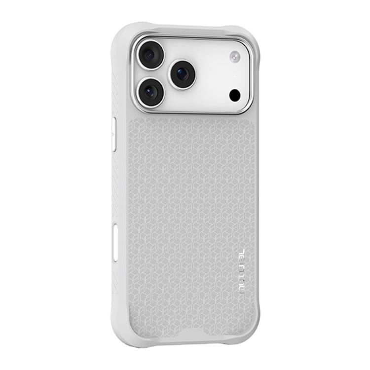 For iPhone 17 Pro Mutural Honored Armor Series TPU Magnetic MagSafe Phone Case(Light Grey)