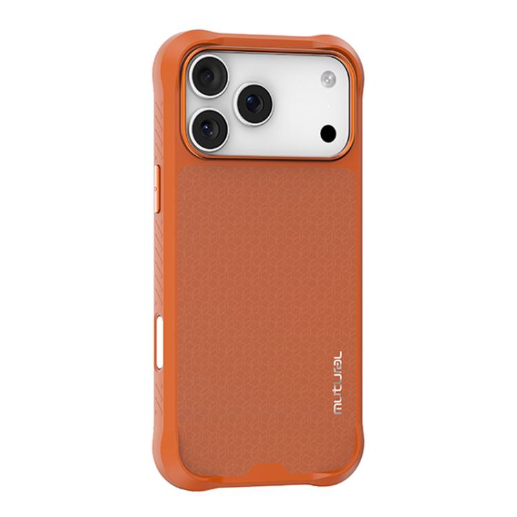 For iPhone 17 Pro Mutural Honored Armor Series TPU Magnetic MagSafe Phone Case(Orange)
