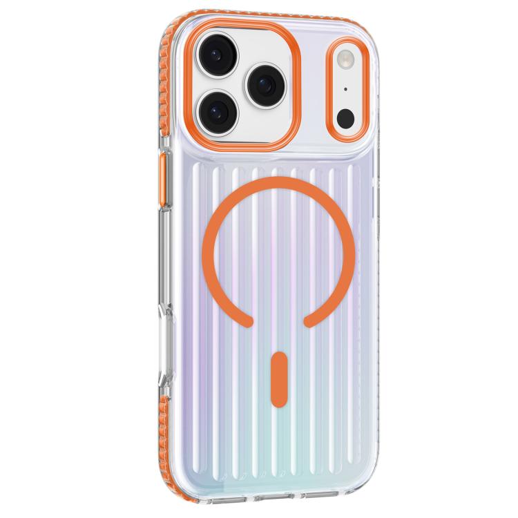 For iPhone 17 Pro Mutural Luggage Rainbow MagSafe Phone Case(Orange)
