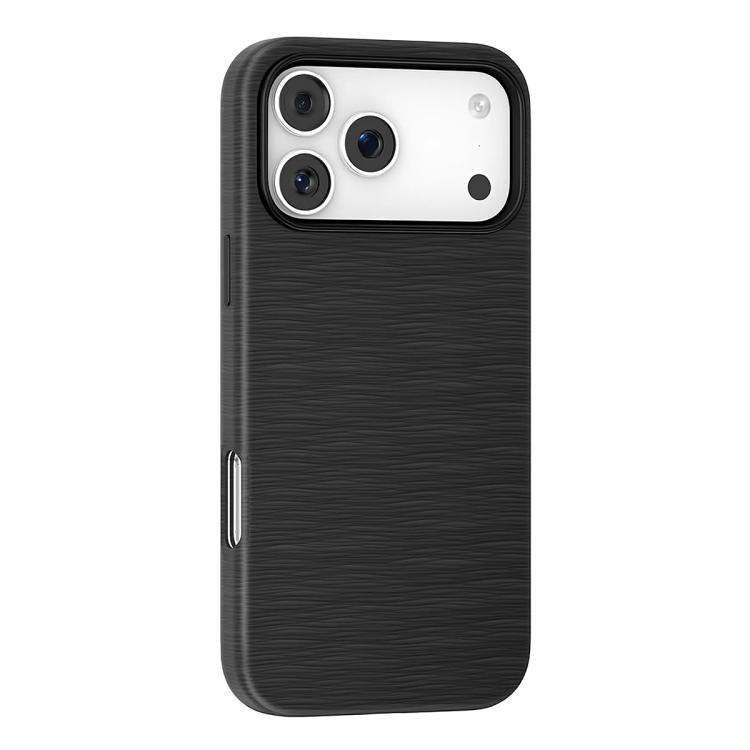 For iPhone 17 Pro Mutural Rhyme Series Satin Texture Leather MagSafe Phone Case(Black)