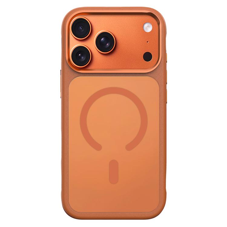 For iPhone 17 Pro Mutural Skin Feel Series Shockproof Frosted Magnetic Phone Case(Orange)