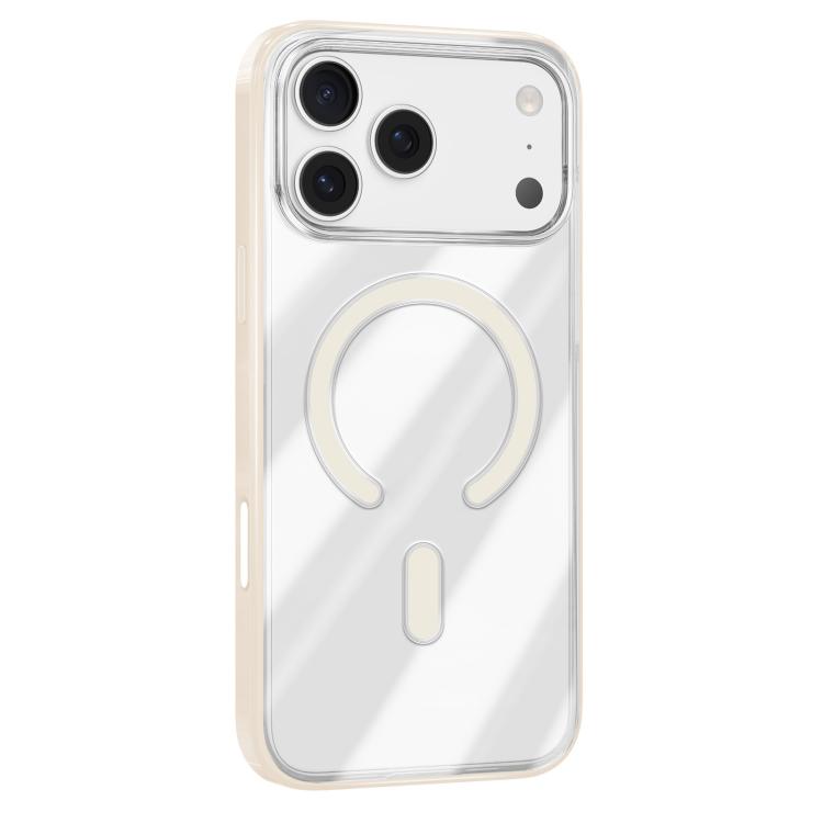 For iPhone 17 Pro Mutural Soft Mist Series MagSafe PC Hybrid TPU Phone Case(Beige)