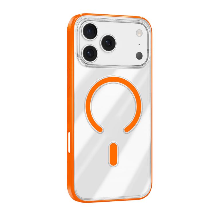 For iPhone 17 Pro Mutural Soft Mist Series MagSafe PC Hybrid TPU Phone Case(Orange)