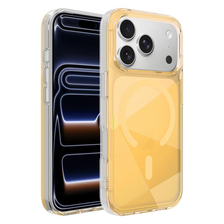 For iPhone 17 Pro Neon Gradient Series Magnetic Phone Case(Gold)