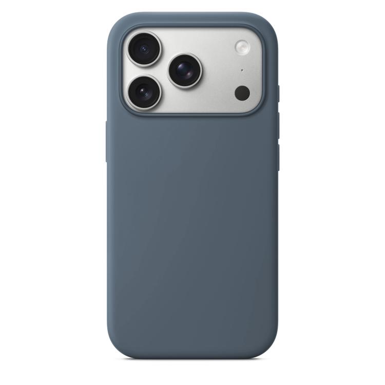 For iPhone 17 Pro Official Lanyard Hole Liquid Silicone Phone Case(Anchor Blue)