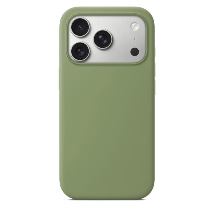 For iPhone 17 Pro Official Lanyard Hole Liquid Silicone Phone Case(Light Jade Green)